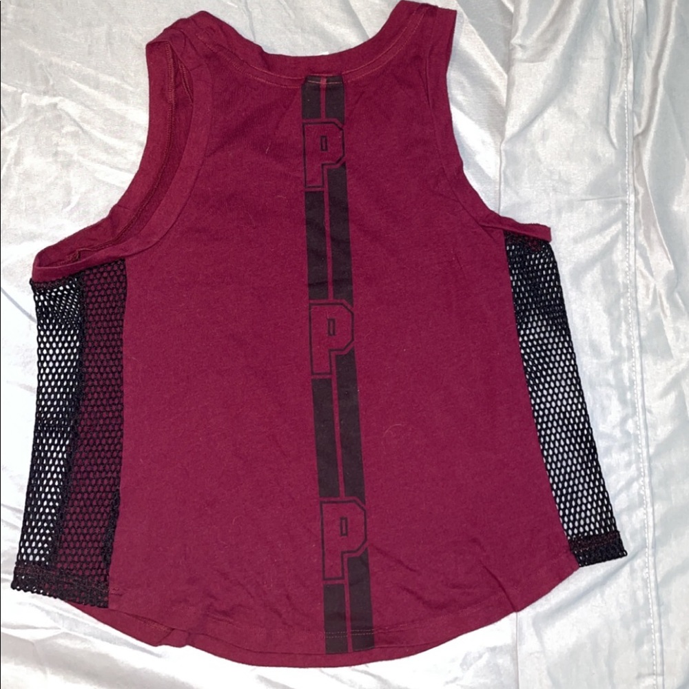 PINK tank top size small, maroon color
